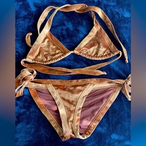Velvety Gold Bikini